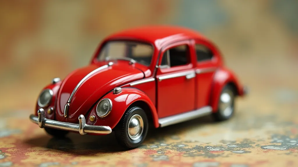 Vintage red Matchbox Volkswagen Beetle toy car