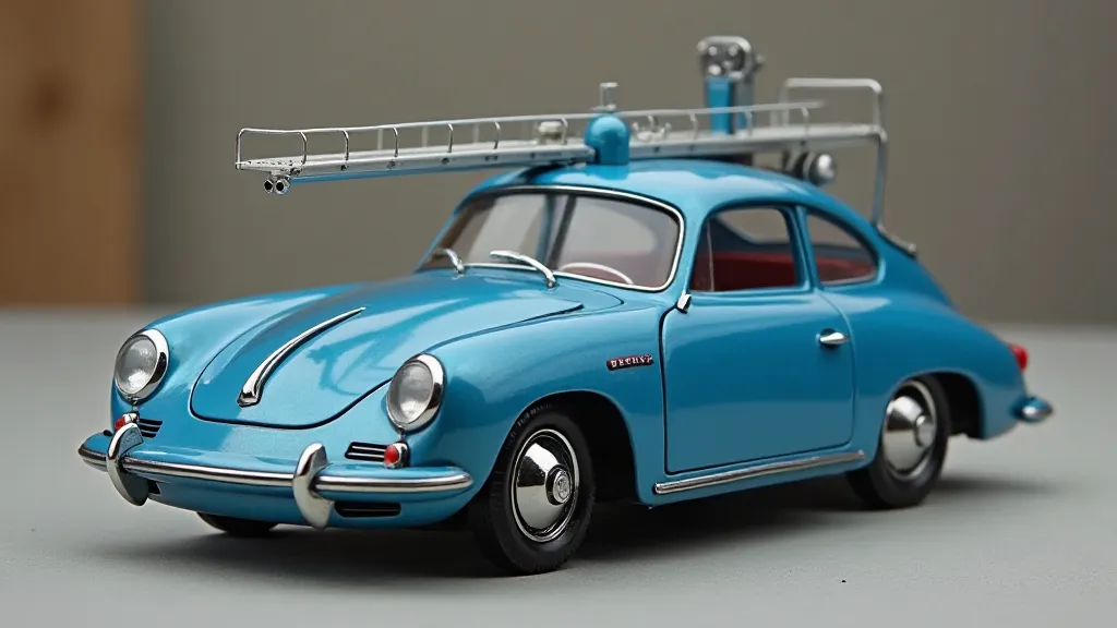 A 1969 Matchbox Fire Chief in metallic blue, highlighting its rarity and appeal.