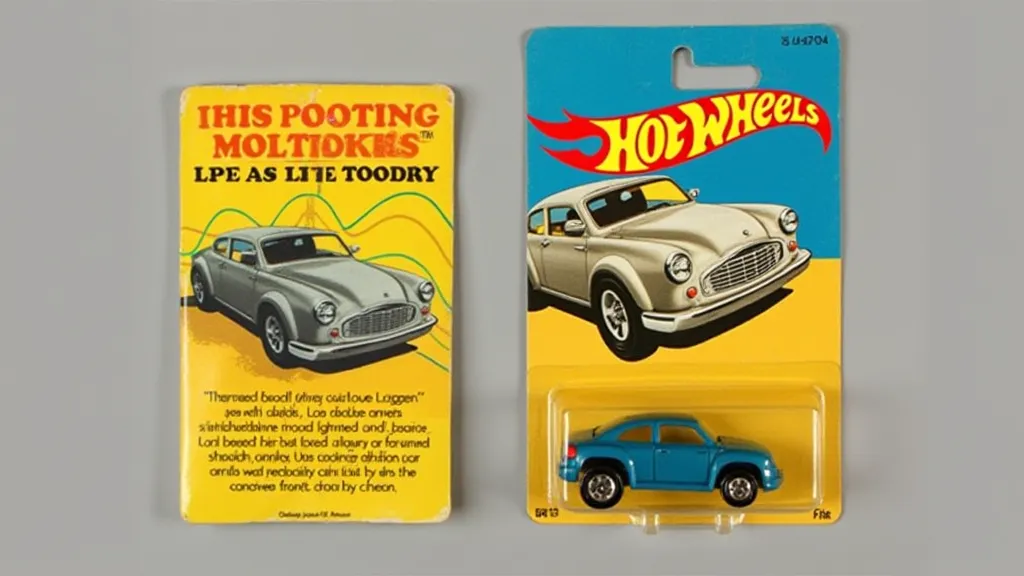 Vintage Matchbox car blister pack and cardback