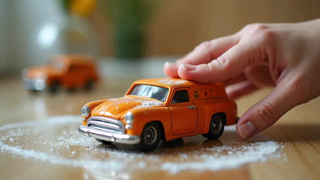 Cleaning a Matchbox car