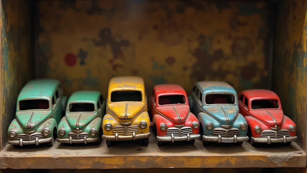 Matchbox cars illustrating different condition levels