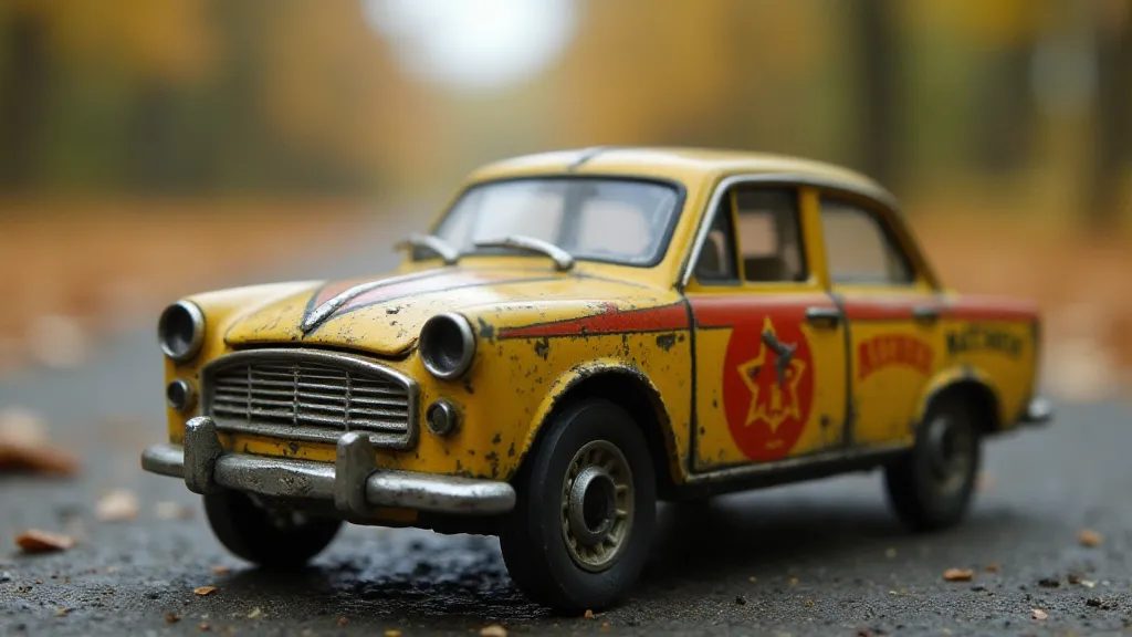 Faded decal on a Matchbox car