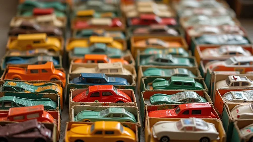 Matchbox cars in plastic cases