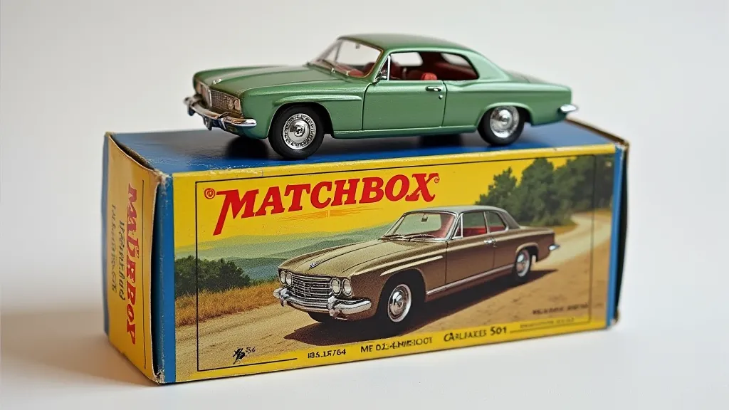 Matchbox car box mimicking a Vauxhall advertisement