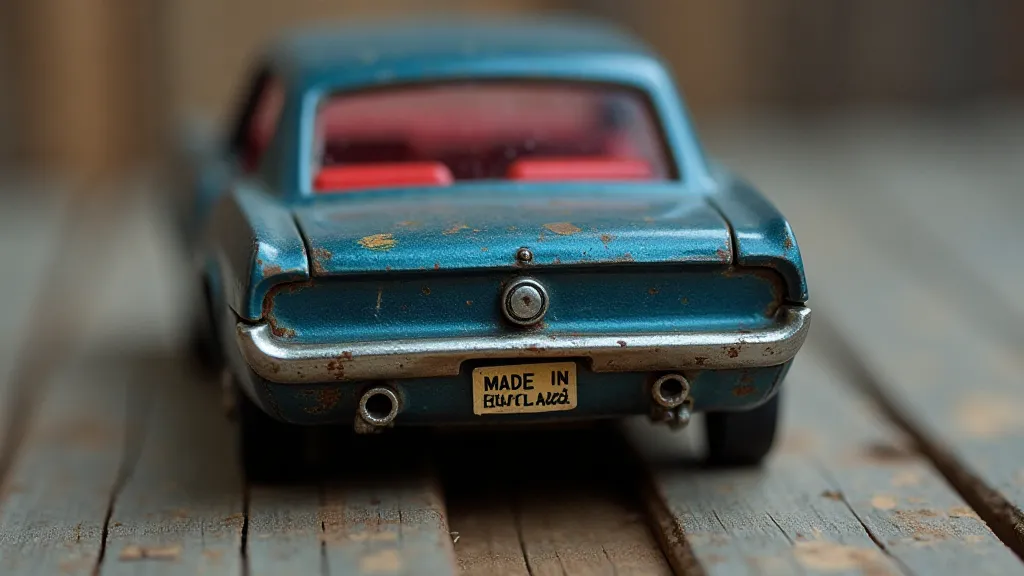 Vintage Matchbox Ford Mustang base with codes