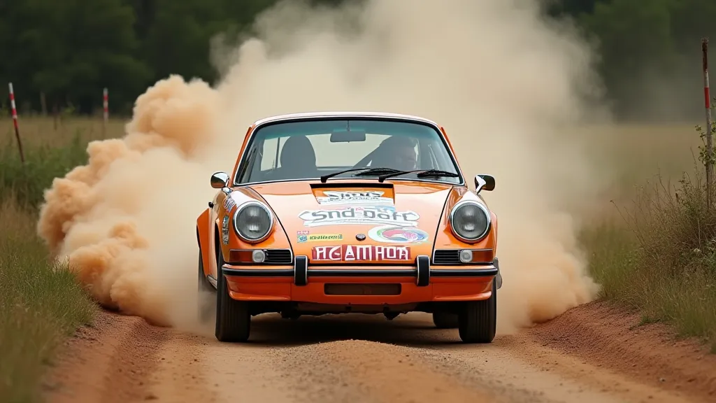 Vintage Porsche 911 rally car