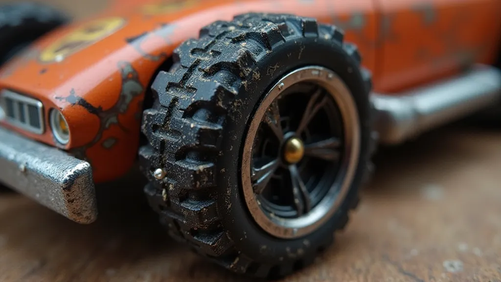 Redline tire on a Matchbox car