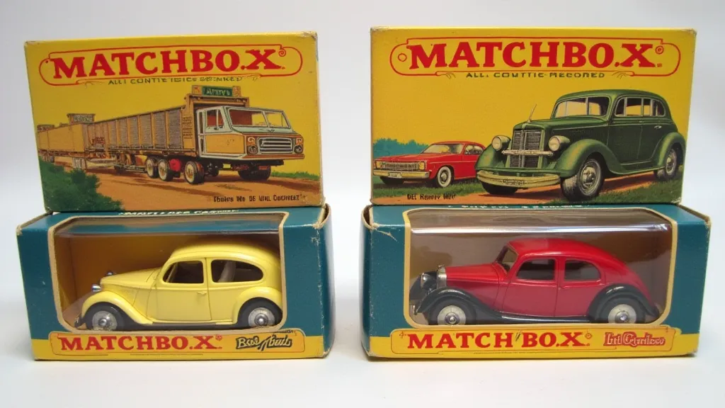 Comparison of early and late Matchbox window boxes